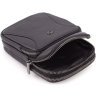 Маленькая мужская сумка на пояс из натуральной кожи черного цвета H.T Leather 67751 - 2