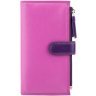 Розово-фиолетовый женский купюрник из натуральной кожи с RFID - Visconti Bermuda 68751 - 1