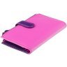 Розово-фиолетовый женский купюрник из натуральной кожи с RFID - Visconti Bermuda 68751 - 2