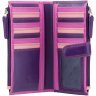 Розово-фиолетовый женский купюрник из натуральной кожи с RFID - Visconti Bermuda 68751 - 3