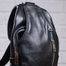 Практичная мужская сумка-рюкзак из натуральной кожи черного цвета SHVIGEL (13903) - 7
