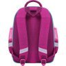 Малиновый рюкзак для школы из текстиля с ламой Bagland (53852) - 3