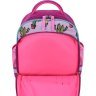 Малиновый рюкзак для школы из текстиля с ламой Bagland (53852) - 4
