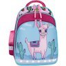 Малиновый рюкзак для школы из текстиля с ламой Bagland (53852) - 6