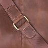 Мужская наплечная сумка коричневого цвета из натуральной кожи в стиле винтаж SHVIGEL (11103) - 9