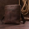 Мужская наплечная сумка коричневого цвета из натуральной кожи в стиле винтаж SHVIGEL (11103) - 10