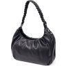 Черная женская сумка-багет из натуральной кожи с одной лямкой KARYA (2420838) - 2