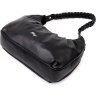 Черная женская сумка-багет из натуральной кожи с одной лямкой KARYA (2420838) - 4