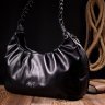 Черная женская сумка-багет из натуральной кожи с одной лямкой KARYA (2420838) - 10