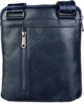 Мужская сумка-планшет из качественной кожи флотар синего цвета Desisan (19189) - 2