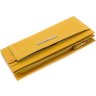Желтый кожаный кошелек из фактурной кожи большого размера KARYA (21060) - 3