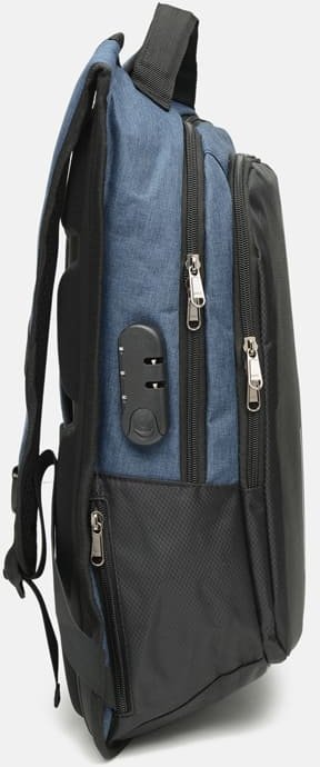 Синій чоловічий рюкзак з поліестеру під ноутбук Monsen (21464)