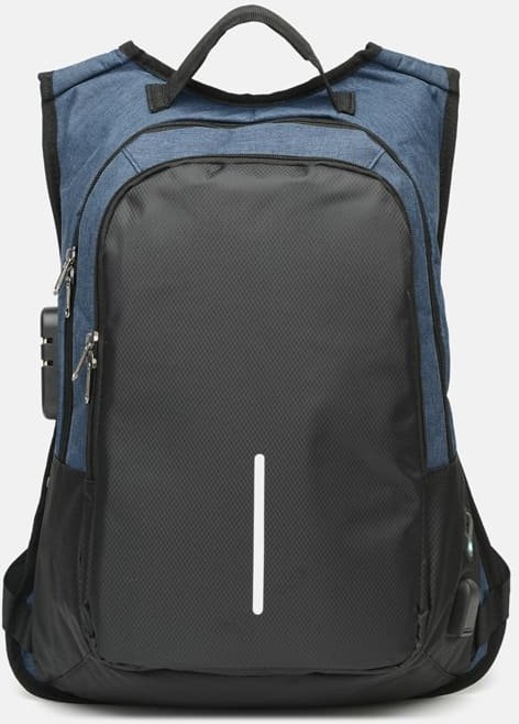Синий мужской рюкзак из полиэстера под ноутбук Monsen (21464)