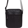 Коричневая мужская сумка на плечо маленького размера из натуральной кожи Borsa Leather (21317) - 2