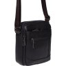 Коричневая мужская сумка на плечо маленького размера из натуральной кожи Borsa Leather (21317) - 3
