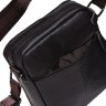 Коричневая мужская сумка на плечо маленького размера из натуральной кожи Borsa Leather (21317) - 6