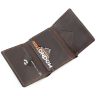 Стильный маленький кошелек из винтажной кожи в коричневом цвете Grande Pelle (13002) - 6