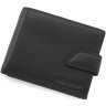 Черное мужское портмоне из натуральной кожи с блоком под документы Marco Coverna 68652 - 1