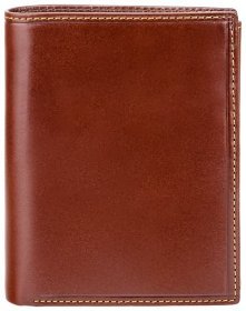 Мужское портмоне из натуральной кожи высокого качества в коричневом цвете без фиксации Visconti Milan 70653