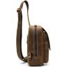 Винтажная кожаная сумка - рюкзак через плечо VINTAGE STYLE (14855) - 4