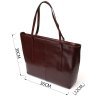 Практичная женская сумка-шоппер из натуральной кожи коричневого цвета Vintage (2422103) - 11