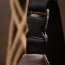 Темно-коричневая тонкая мужская сумка-слинг их кожзама Vintage (20566) - 6