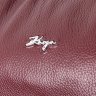 Бордовая женская сумка-багет из натуральной кожи с плетеной ручкой KARYA (2420839) - 6