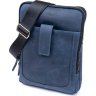 Мужская синяя сумка-планшет на два отделения из винтажной кожи SHVIGEL (11284) - 1