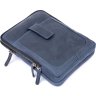 Мужская синяя сумка-планшет на два отделения из винтажной кожи SHVIGEL (11284) - 3