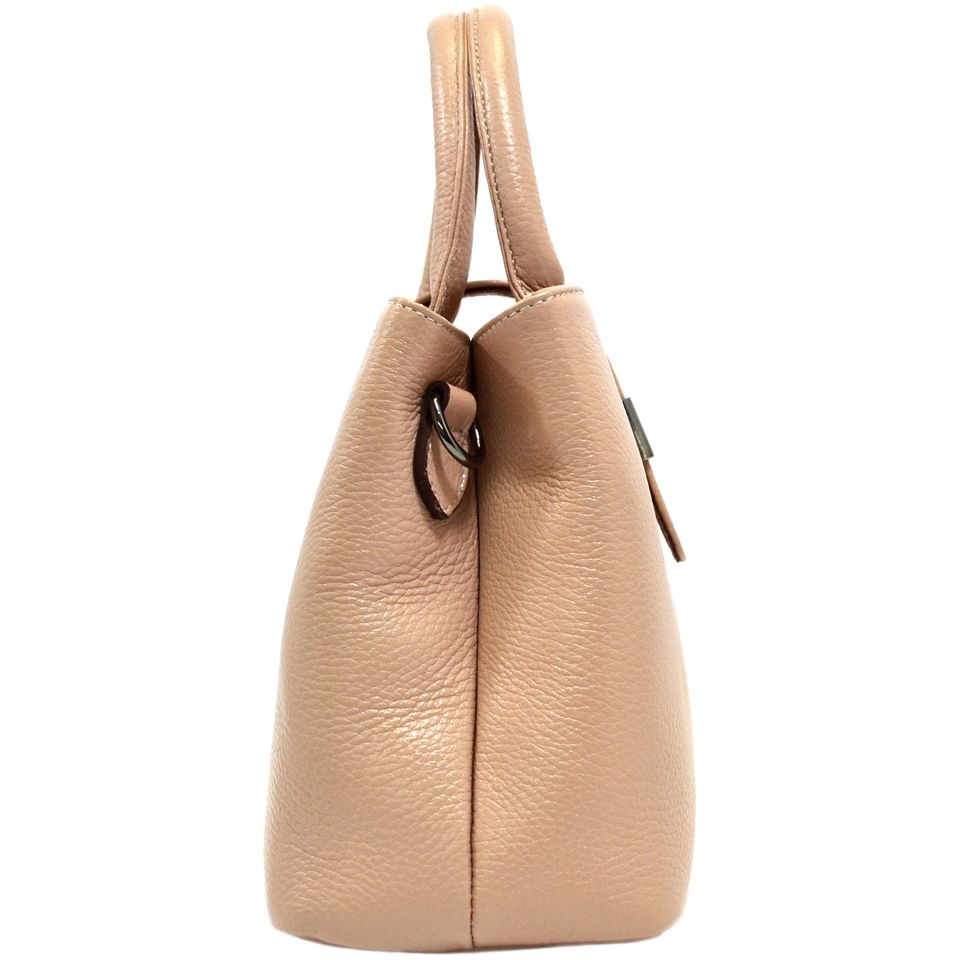 Женская кожаная сумка пудрового цвета с ручками Desisan (28300)
