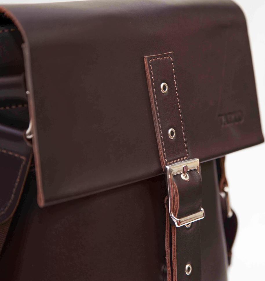 Мужская кожаная сумка-планшет коричневого цвета VATTО (11994)