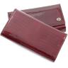 Лаковый женский кошелек бордового цвета ST Leather (16277) - 6