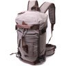 Большой мужской рюкзак-трансформер из качественного текстиля серого цвета Vintage 2422156 - 1
