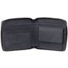 Небольшой мужской кошелек из винтажной кожи синего цвета на молниевой застежке Visconti Bullet 69053 - 3