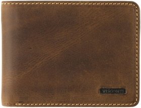 Мужское коричневое портмоне из натуральной кожи с винтажным эффектом Visconti Bronte 69253