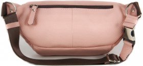 Світло-рожева жіноча сумка-бананка з натуральної шкіри Tom Stone (10934) - 2