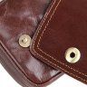 Компактная мужская сумка на плечо из натуральной кожи коричневого цвета VINTAGE STYLE (14438) - 3