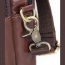 Компактная мужская сумка на плечо из натуральной кожи коричневого цвета VINTAGE STYLE (14438) - 8