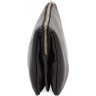 Мужской кожаный клатч черного цвета с ремешком на запястье Grande Pelle (10261) - 2