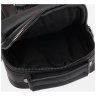 Стильная вертикальная мужская сумка-барсетка из натуральной черной кожи Ricco Grande 71854 - 5