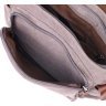 Горизонтальная мужская сумка из текстиля серого цвета Vintage (2421248) - 6