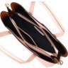 Женская сумка из натуральной кожи пудрового цвета с ручками Vintage (2422104) - 5