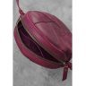 Круглая сумка из натуральной кожи бордового цвета BlankNote Бон-Бон (12643) - 6