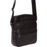 Темно-коричневая недорогая мужская сумка через плечо из натуральной кожи Borsa Leather (21908) - 4
