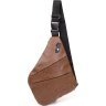 Светло-коричневая мужская сумка-слинг из кожзама Vintage (20567) - 1