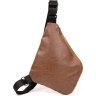 Світло-коричнева чоловіча сумка-слінг зі шкірозамінника Vintage (20567) - 2