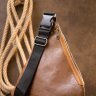 Світло-коричнева чоловіча сумка-слінг зі шкірозамінника Vintage (20567) - 7