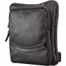 Наплечная мужская сумка из мягкой кожи флотар на два отдела SHVIGEL (11090) - 1