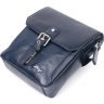Компакиная практичная мужская сумка синего цвета из натуральной кожи KARYA (2420840) - 4