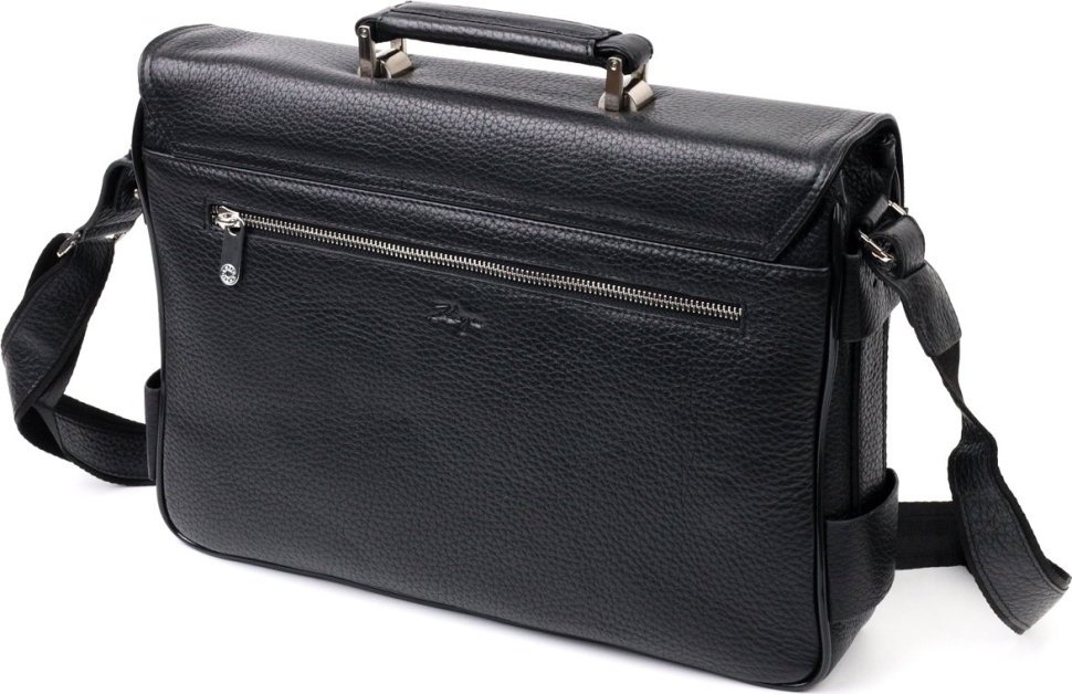 Классический кожаный мужской портфель черного цвета KARYA (2420940)